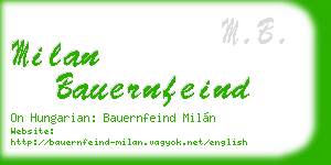 milan bauernfeind business card